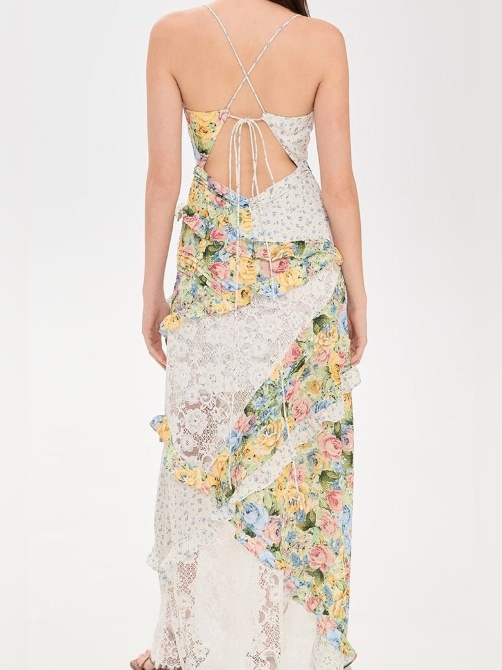 For Love and Lemons Rosalyn Yellow Maxi Dress Size Small NWOT - Picture 6 of 16